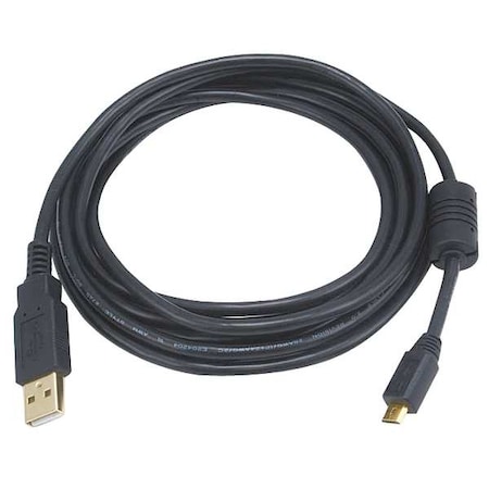 USB 2.0 Cable, 10 ft.L, Black MPN:5459