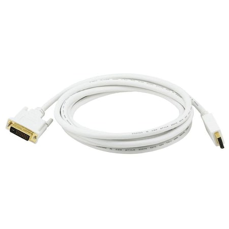 CPU Cord, Displayport/DVI, 10ft, White MPN:6016