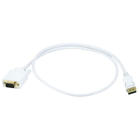 CPU Cord, Displayport/VGA, 3ft, White MPN:6018