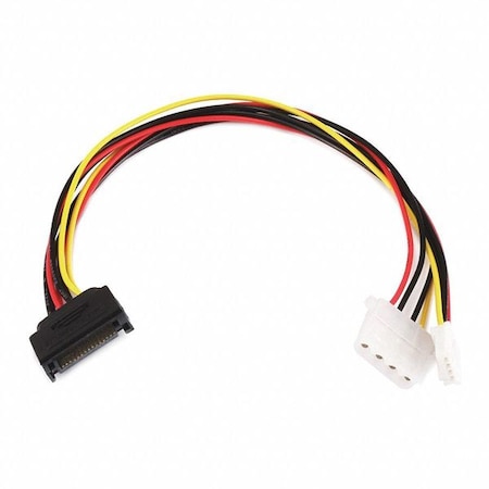 SATA(M)/Molex 4pin/4pin, Pwr Cable, 12in MPN:7642