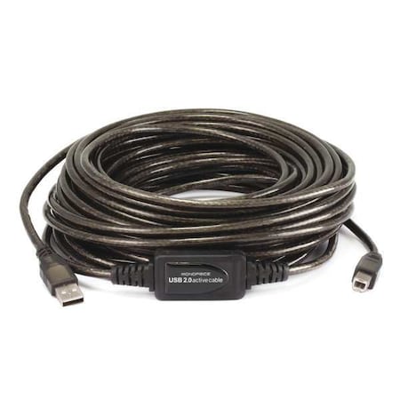 USB 2.0 Active Cable, 49ft.L, Black MPN:7643
