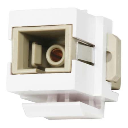 Fiber Optic Keystone Jack, White MPN:2876