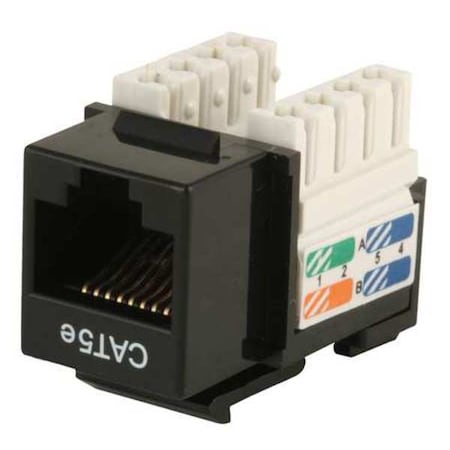 Datacom Jack, Cat5, Punch Down, Black MPN:5370