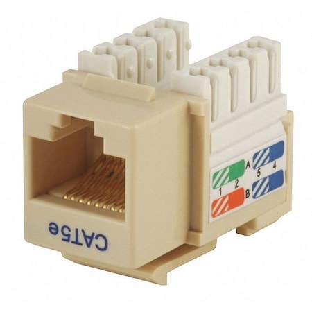 Datacom Jack, Cat5, Punch Down, Beige MPN:5373