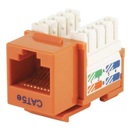 Datacom Jack, Cat5, Punch Down, Orange MPN:5374