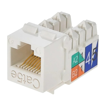 Datacom Jack, Cat5, Punch Down, White MPN:5376