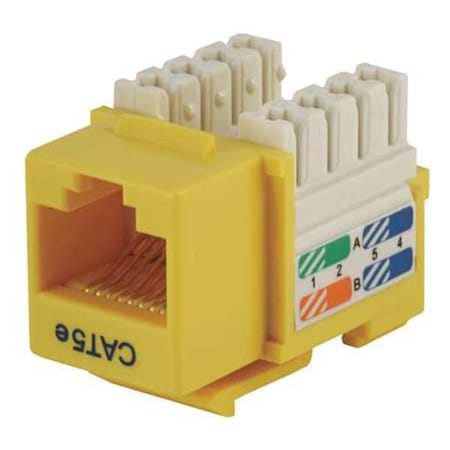 Datacom Jack, Cat5, Punch Down, Yellow MPN:5377