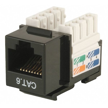 Datacom Jack, Cat6, Punch Down, Black MPN:5378