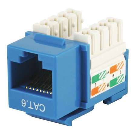 Datacom Jack, Cat6, Punch Down, Blue MPN:5379