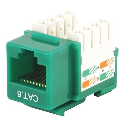 Datacom Jack, Cat6, Punch Down, Green MPN:5380