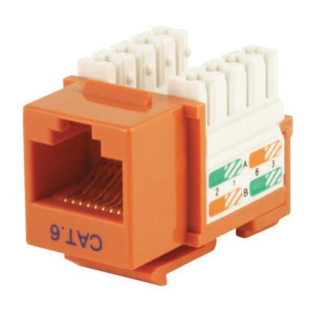 Datacom Jack, Cat6, Punch Down, Orange MPN:5382