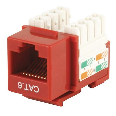 Datacom Jack, Cat6, Punch Down, Red MPN:5383