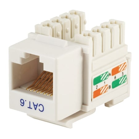 Datacom Jack, Cat6, Punch Down, White MPN:5384