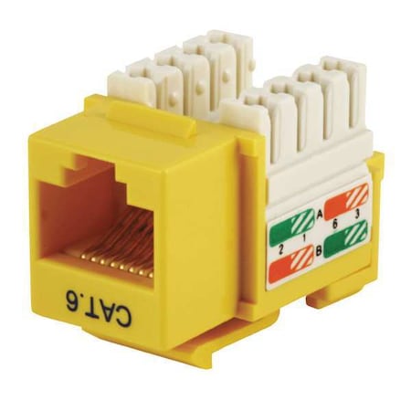 Datacom Jack, Cat6, Punch Down, Yellow MPN:5385