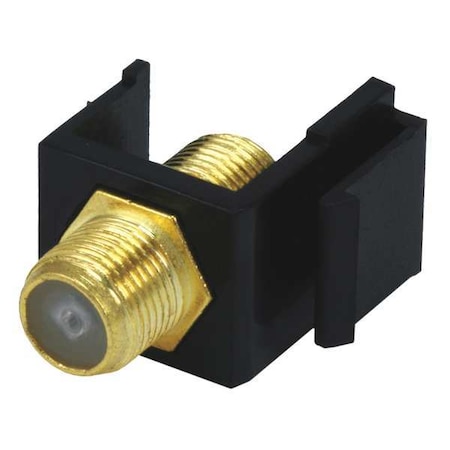 A/V Wallplate, F Type, Black MPN:6544