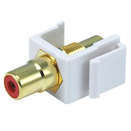 A/V Wallplate, RCA, Red Center, Wht MPN:6548
