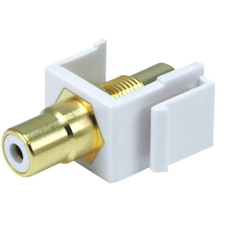 A/V Wallplate, RCA, Wht Center, Wht MPN:6550