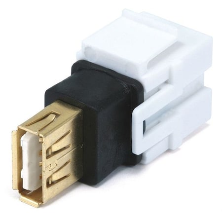 Datacom Jack, USB2.0A(F/F), Flush, Wht MPN:6561