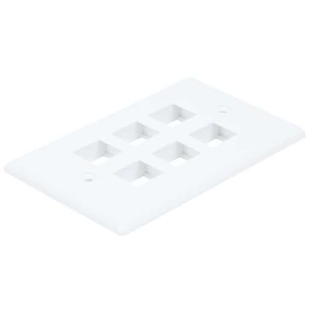 WallPlate, Blank, 6 Hole, White MPN:6733