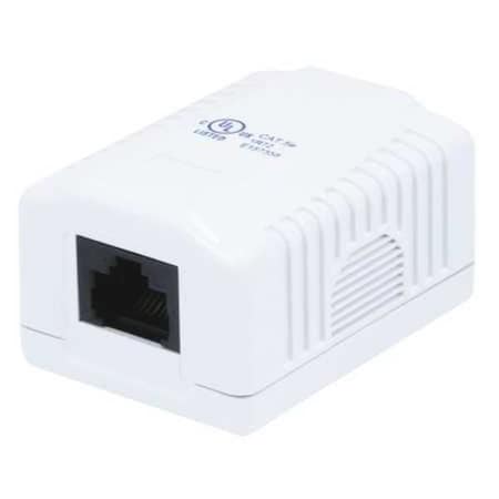 Surface Mount Box, Cat5e, 1P, White MPN:7090
