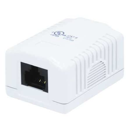 Surface Mount Box, Cat6, 1P, White MPN:7092