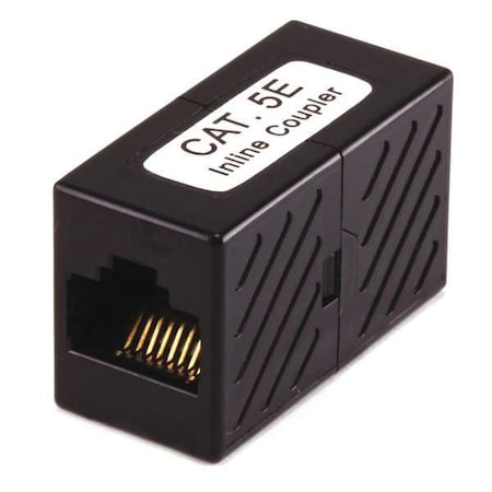 CAT5E, RJ45, Inline Coupler, Black MPN:7283