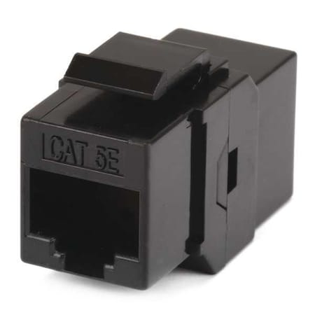 Datacom Jack, Cat5e, Inline Coupler, Black MPN:7285