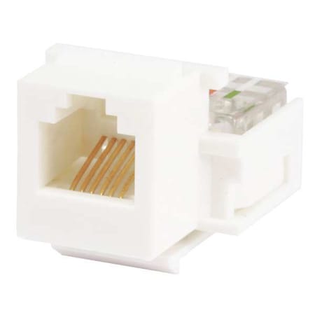 Datacom Jack, RJ11/RJ12, Tooless, White MPN:7288