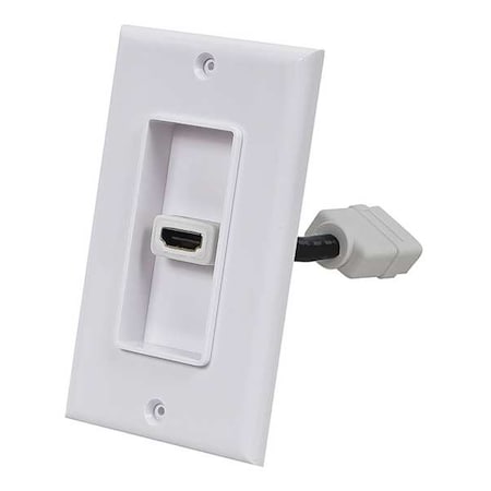 A/V WallPlate, HDMI w/Ext, 1P, White MPN:7330