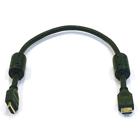 HDMI Cable, Std Speed, Black, 1.5ft, 28AWG MPN:3872