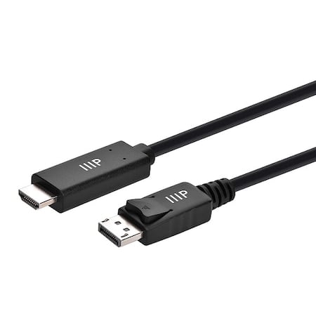 HDMI Cable, 10 ft, L, Shielded, Black MPN:44345