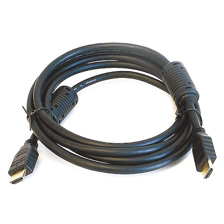 HDMI Cable, High Speed, Black, 8ft., 28AWG MPN:4958
