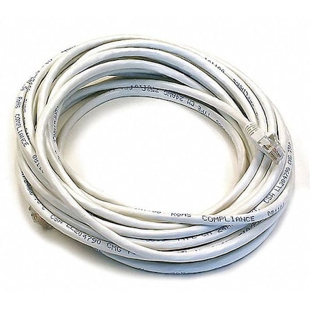 Patch Cord, Cat 5e, Booted, White, 25 ft. MPN:142