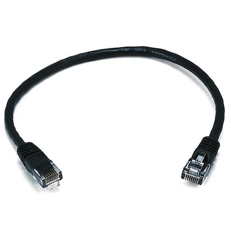 Patch Cord, Cat 5e, Booted, Black, 1.0 ft. MPN:2125
