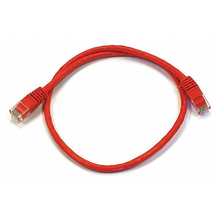 Ethernet Cable, Cat 6, Red, 2 ft. MPN:3424