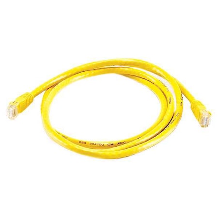 Ethernet Cable, Cat 6, Yellow, 5 ft. MPN:3434