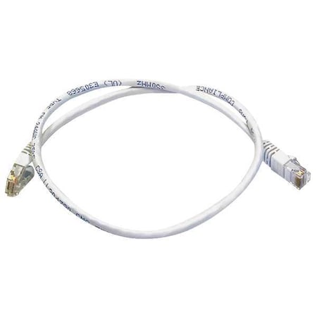 Ethernet Cable, Cat 6, White, 2 ft. MPN:4113