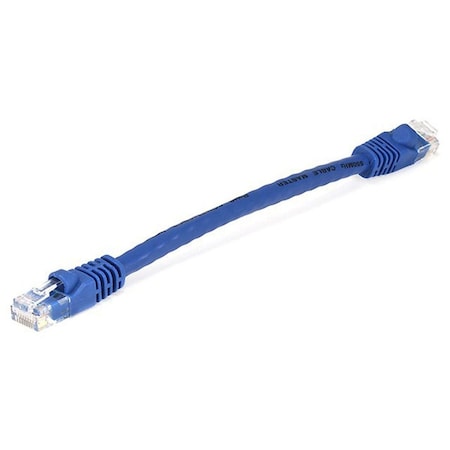 Patch Cord, Cat 5e, Booted, Blue, 0.5 ft. MPN:4975
