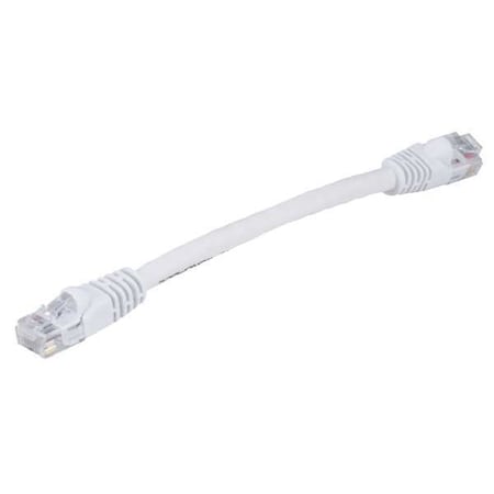 Patch Cord, Cat 6, Booted, White, 0.5 ft. MPN:7506