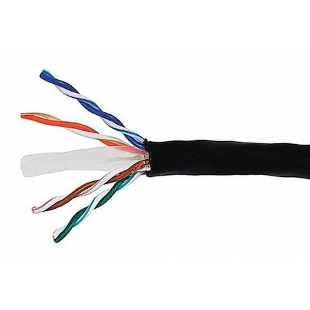 Data Cable, Cat 6, 23 AWG, 1000ft, Black MPN:8102