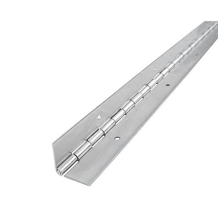 Piano Hinge, Stainless Steel, Full Surface Mounting, 3 in Leaf W x 72 in Leaf H, Mill MPN:CS26030072GA