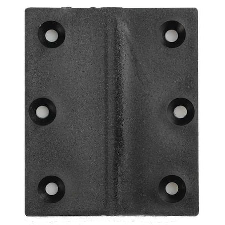 Door and Butt Hinge, Plastic, Surface Mounting, 2 1/2 in Leaf W x 3 in Leaf H, Black Enamel MPN:LPB250300