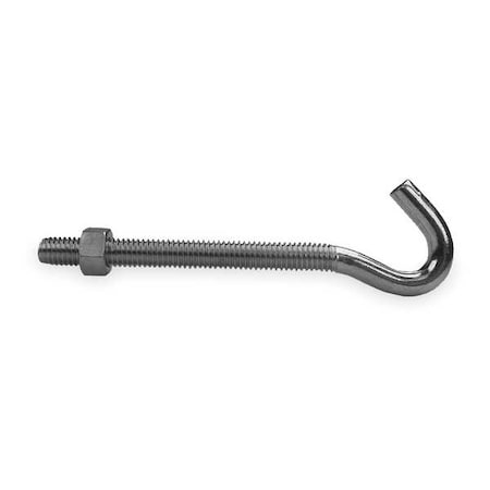 Utility Hex Nut Bolt Hook, Steel, PK10 MPN:4HDV3