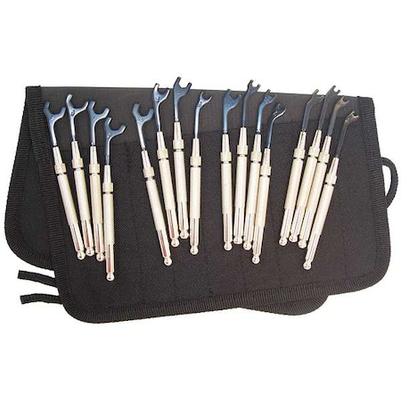 Open End Wrench Set, SAE/Metric, 16 Pc MPN:57-0122