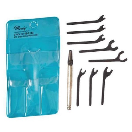 Open End Wrench Set, 9Pc, 4In, SAE MPN:58-0143