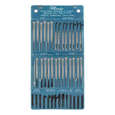 Precision Screwdriver Set, Combo, 55 pcs. MPN:58-0152