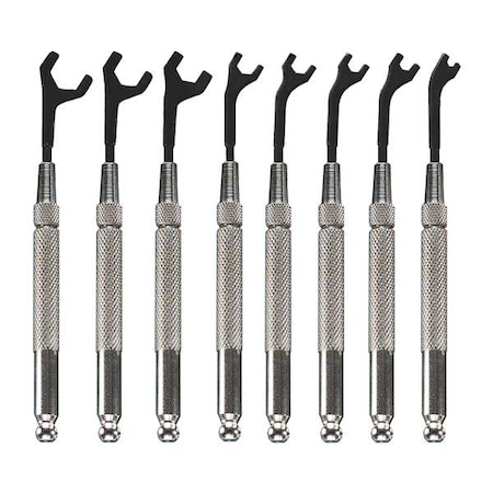 Open End Wrench Set, 30 Deg, 2.5-7mm, 8 Pc MPN:58-0161