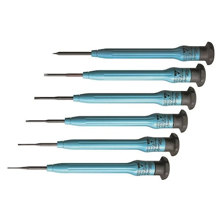 Fixed ESD Slot Screwdriver Set, 6 Pc MPN:58-0316
