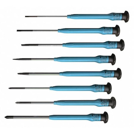Screwdriver Set, Slotted/Phillips Combo Set ESD, 8 pcs MPN:58-0390
