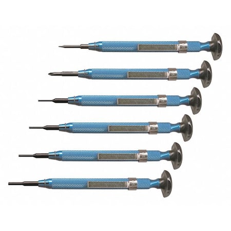 Screwdriver Set, Slotted/Phillips/Screw Extrctr Driver Set, 6 pcs MPN:58-0670
